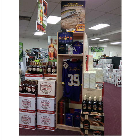 Crown Royal Wood Locker Display