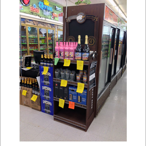 Goose Island Wood Display