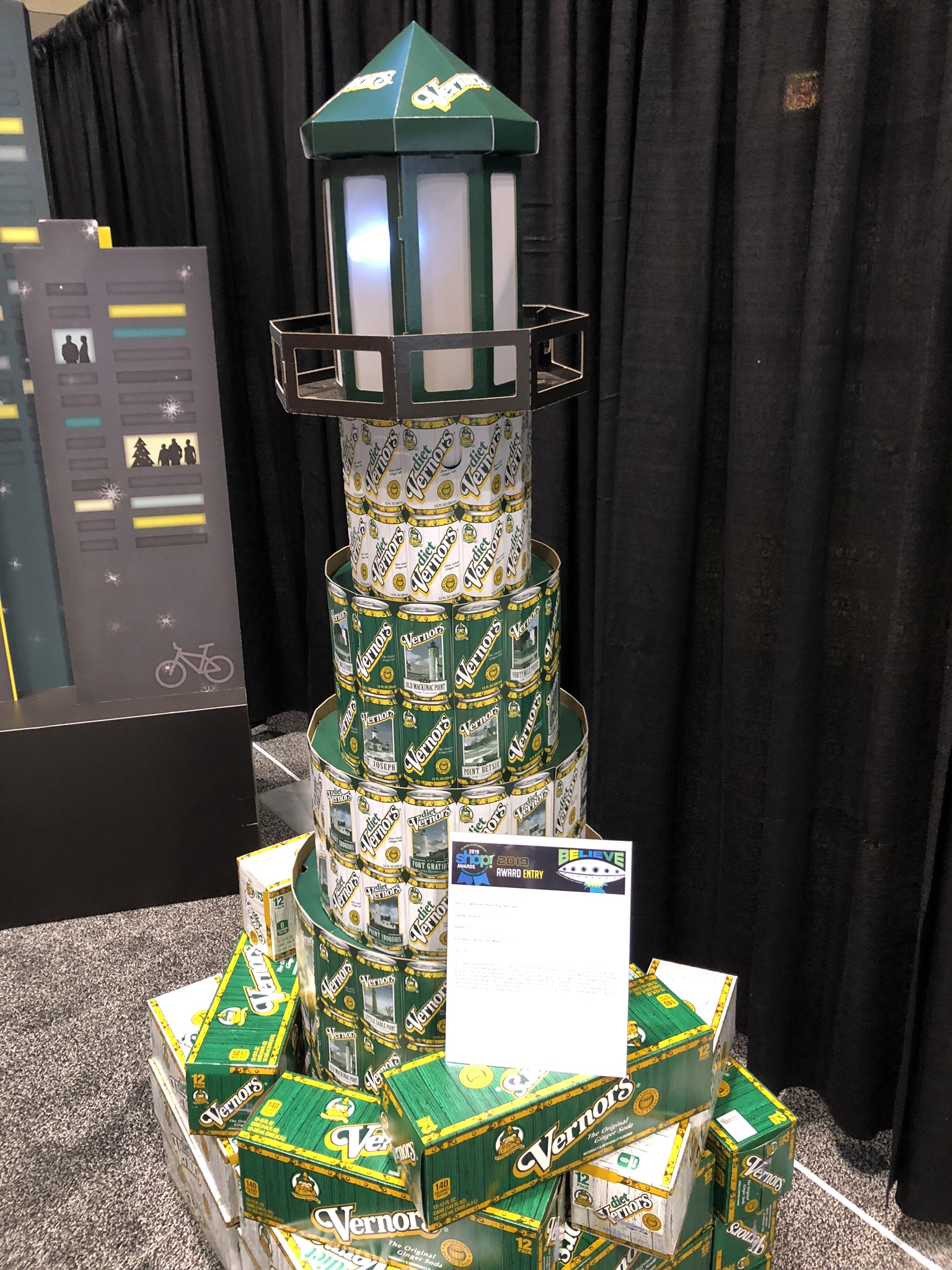 Lighthouse Inspired Vernors Corrugated Display