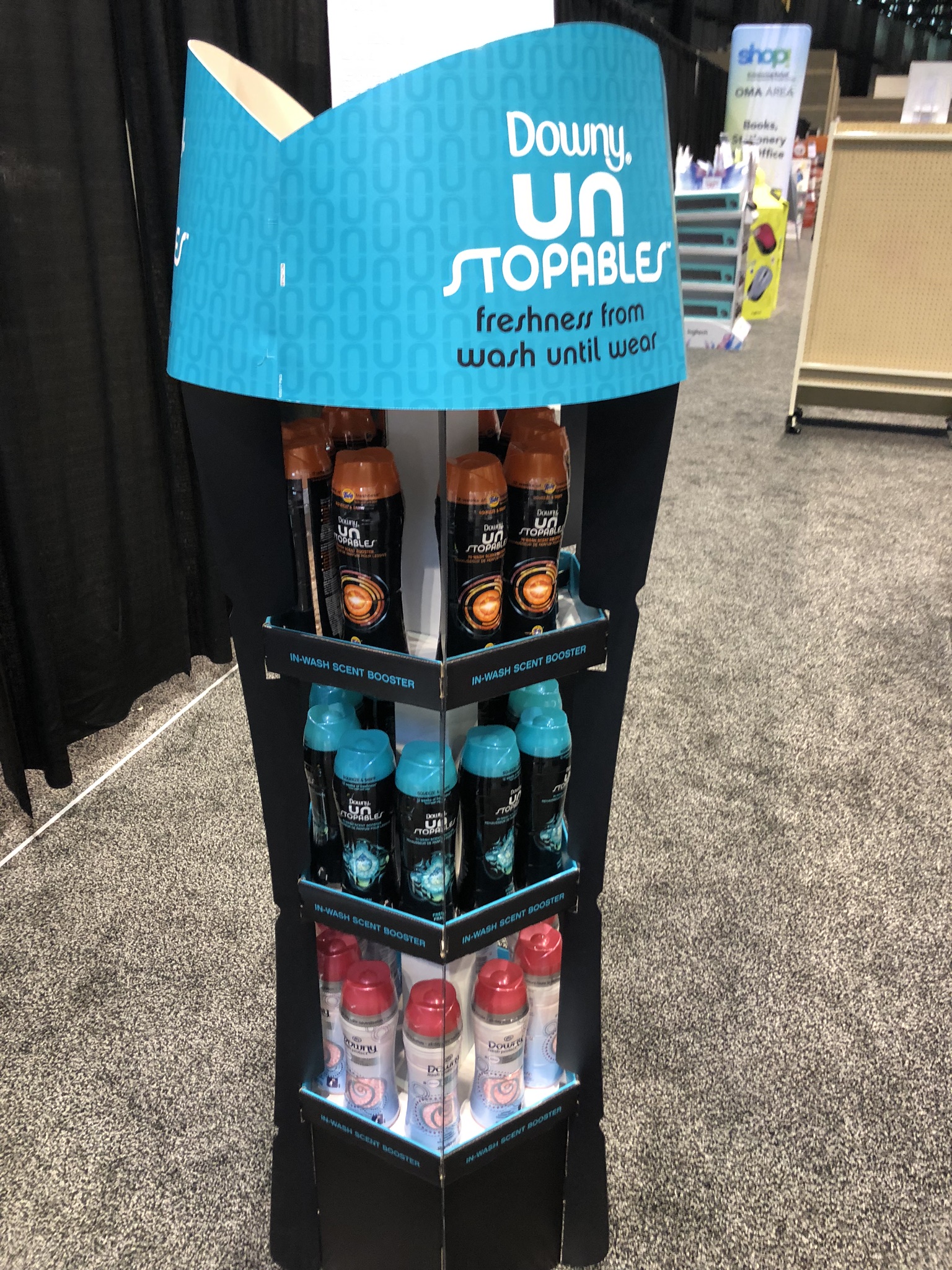Downy Unstopables Corrugated Floor Display