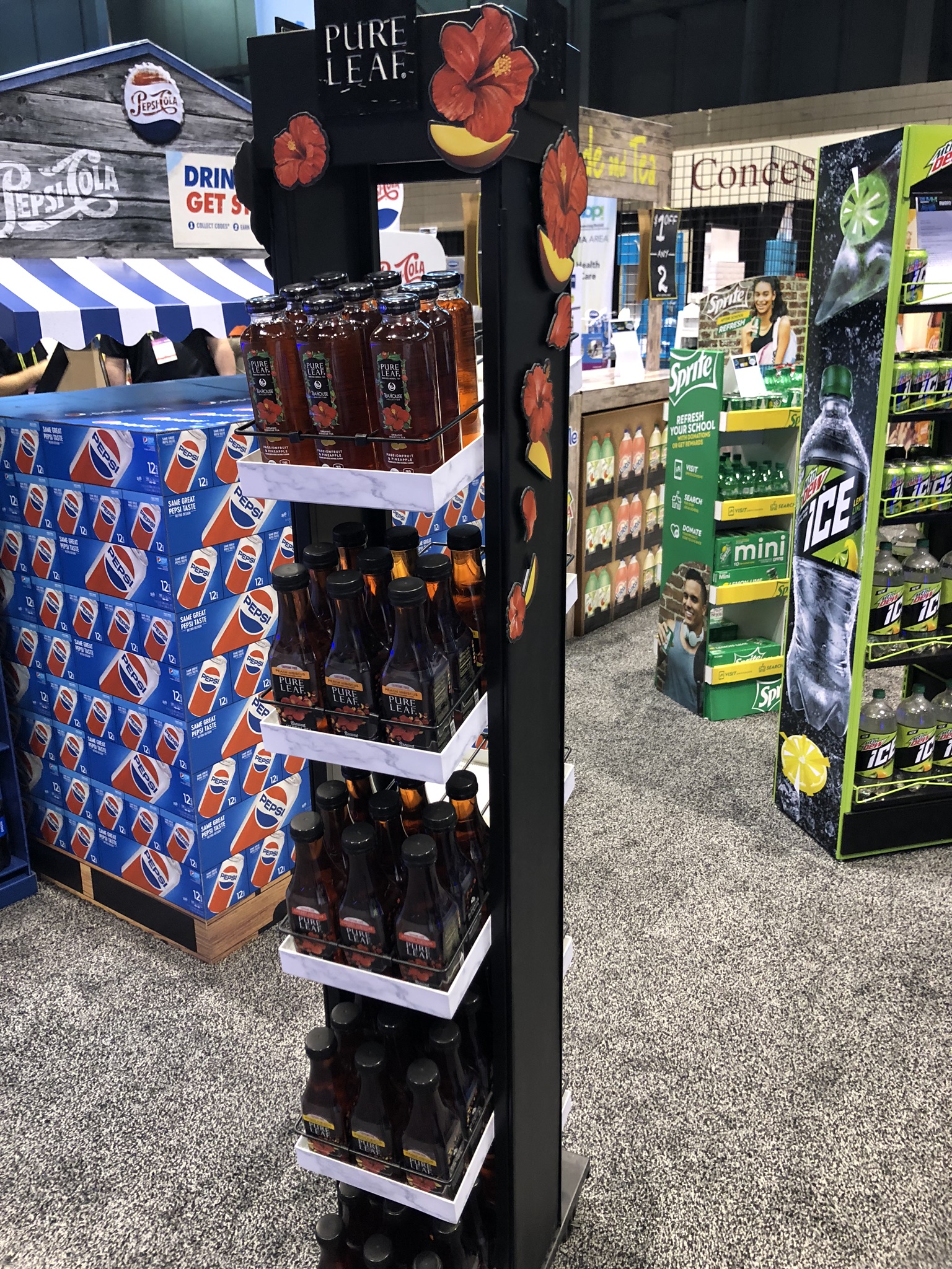 Pure Leaf Metal Floor Display