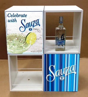 Sauza Stacked Cube Bottle Display