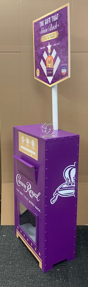 Crown Royal Mailbox Inspired Metal Floor Display