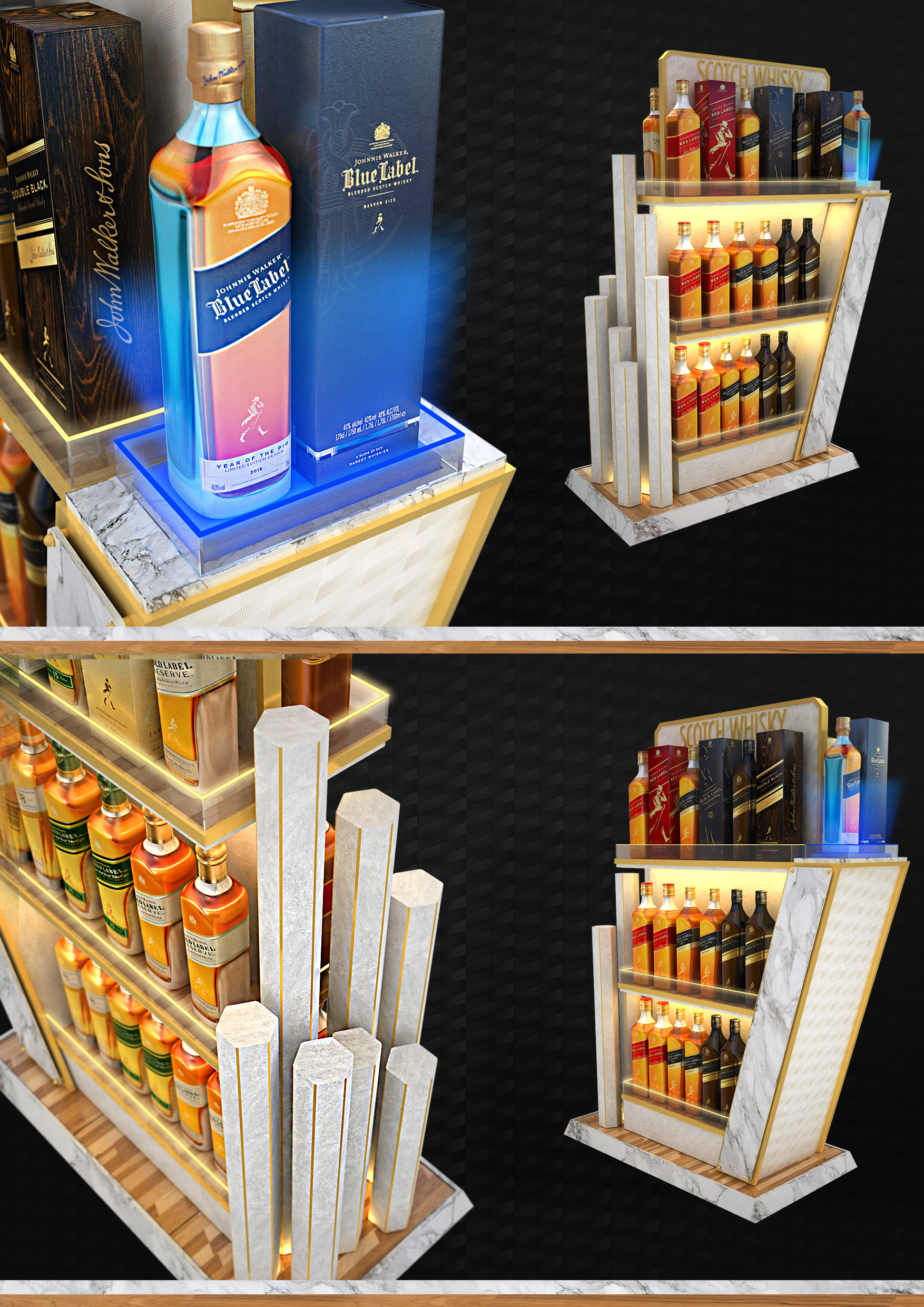 Illuminated Bottle Display - MRL Promotions