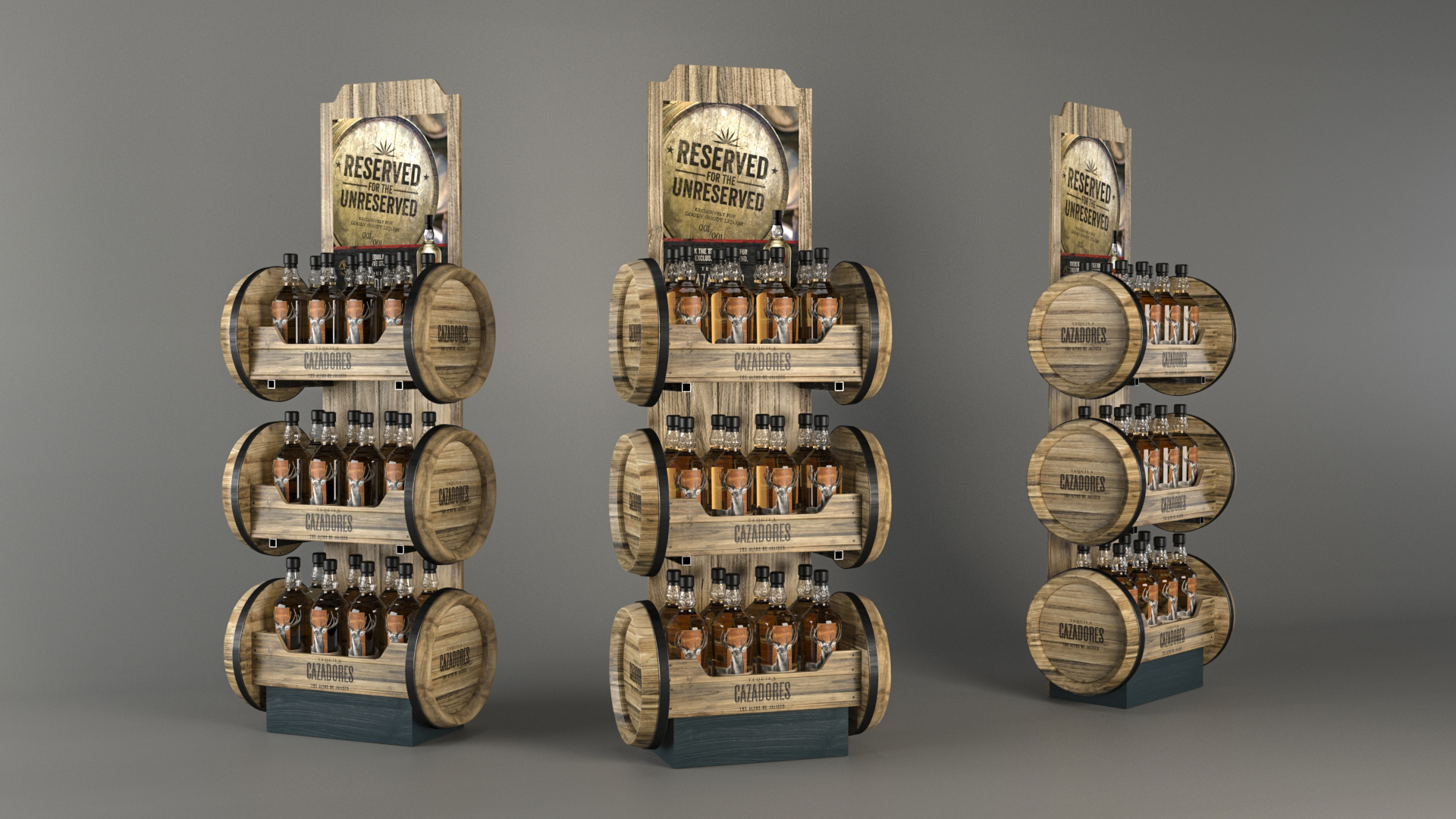 Barrel Bottle Display