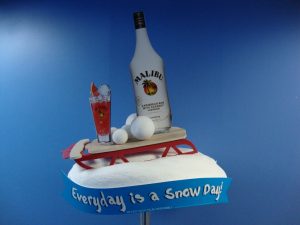 Malibu Rum Sled Pole Display