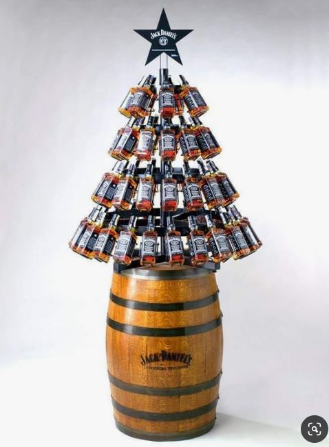 Jack Daniels Christmas Tree Barrel Display