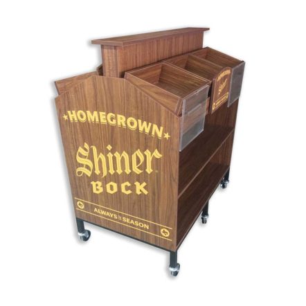 Shiner Homegrown Wood Bin Display