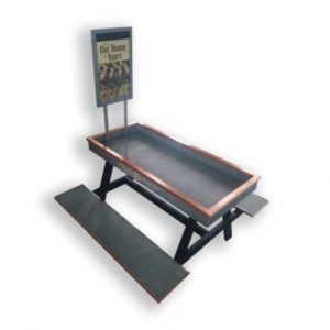 Tito’s Wood Bench Display