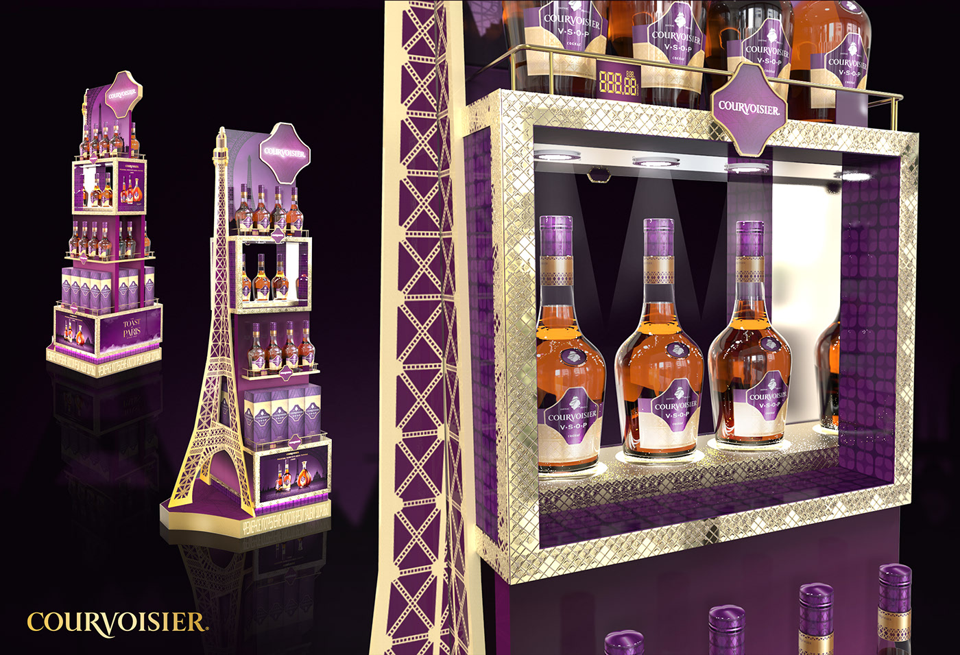 Courvoisier POP Displays