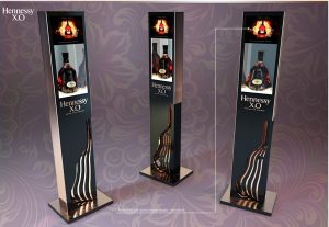Metal Bottle Display Case