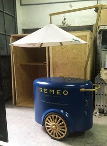 Remeo Gelato Rolling Cart