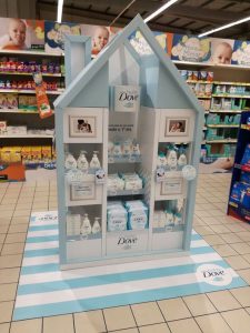 Dove Baby Corrugated House Display