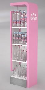 Evian Natural Spring Water Metal Floor Display