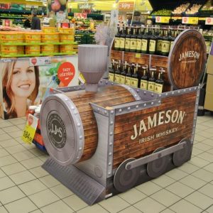 Jameson Irish Whiskey Corrugated Train Display