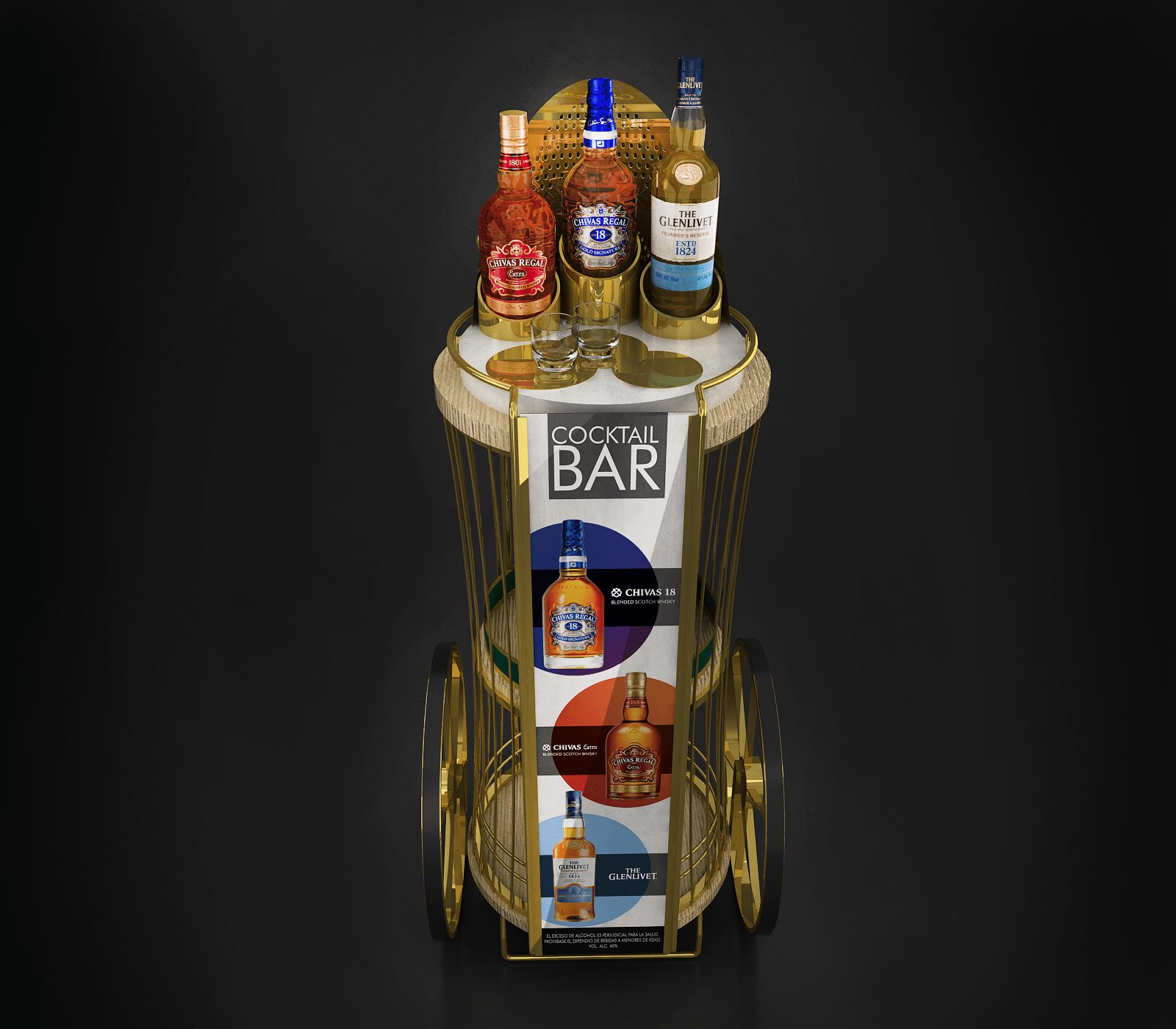 Cocktail Bottle Display