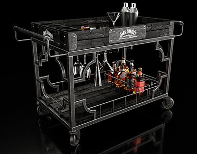 Jack Daniel’s Rolling Bar Cart