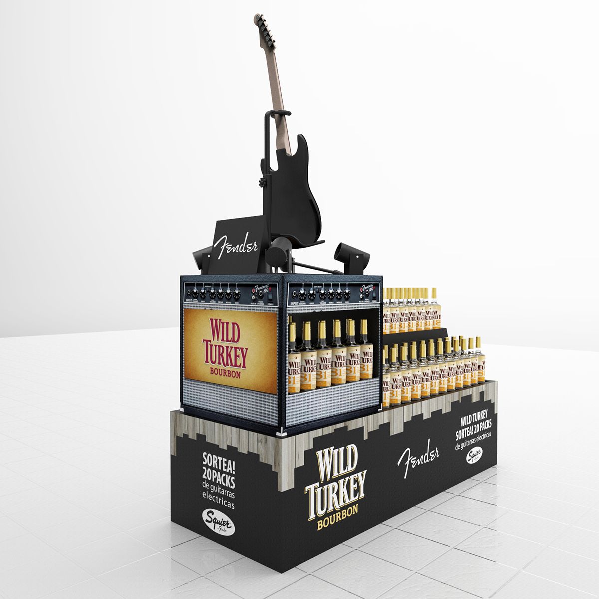 Wild Turkey Guitar Display