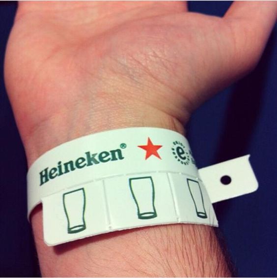 Heineken Drink Ticket Wristband