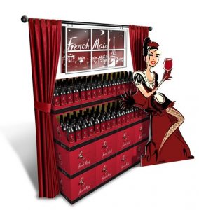 French Maid Corrugated Wine Display