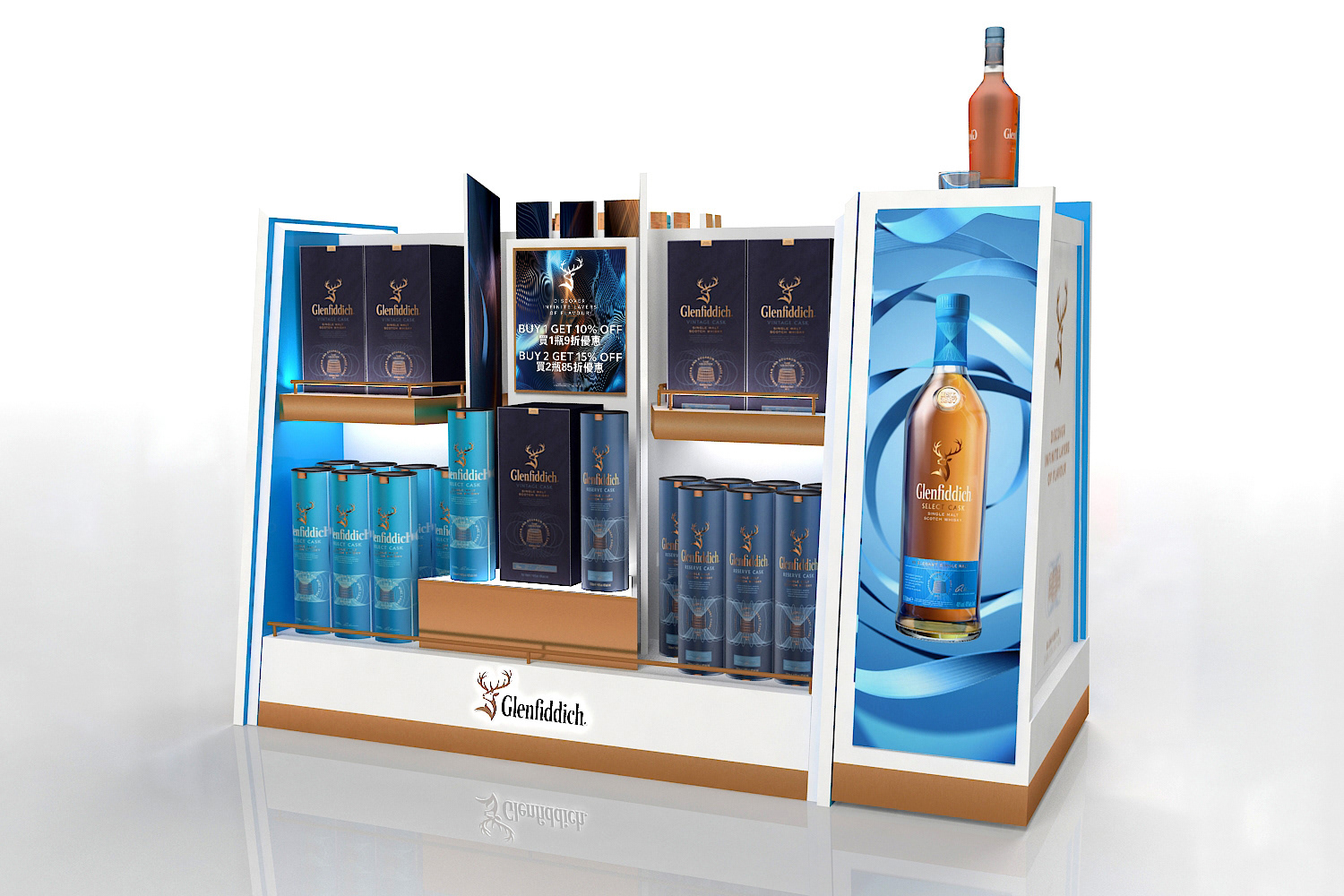 Glenfiddich Wood Display