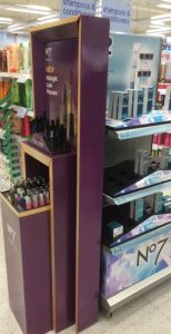 No7 Beauty Products Corrugated Display