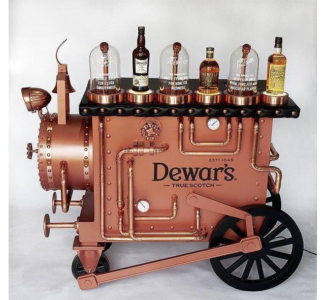 Dewar’s Metal Cart Bottle Display