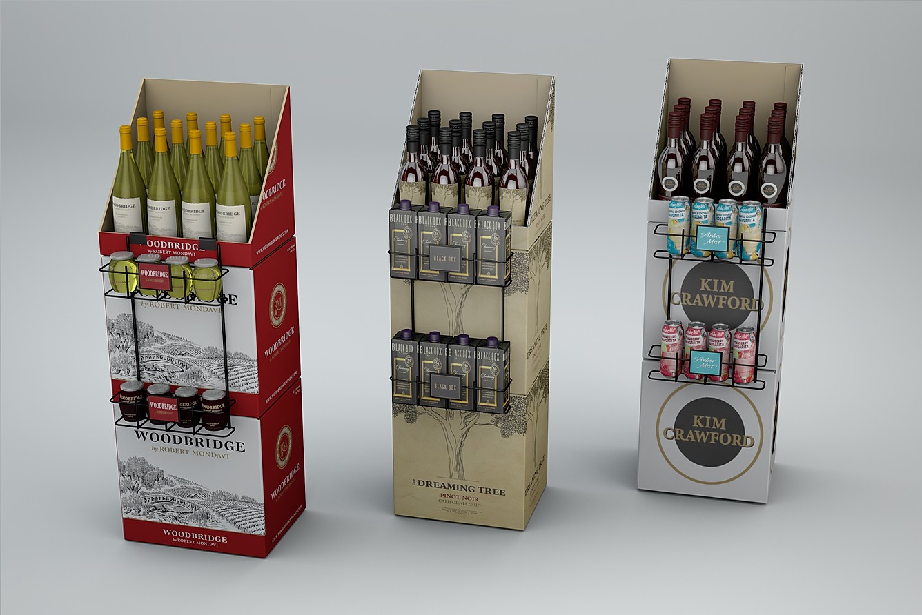 Wine Case Bin Displays