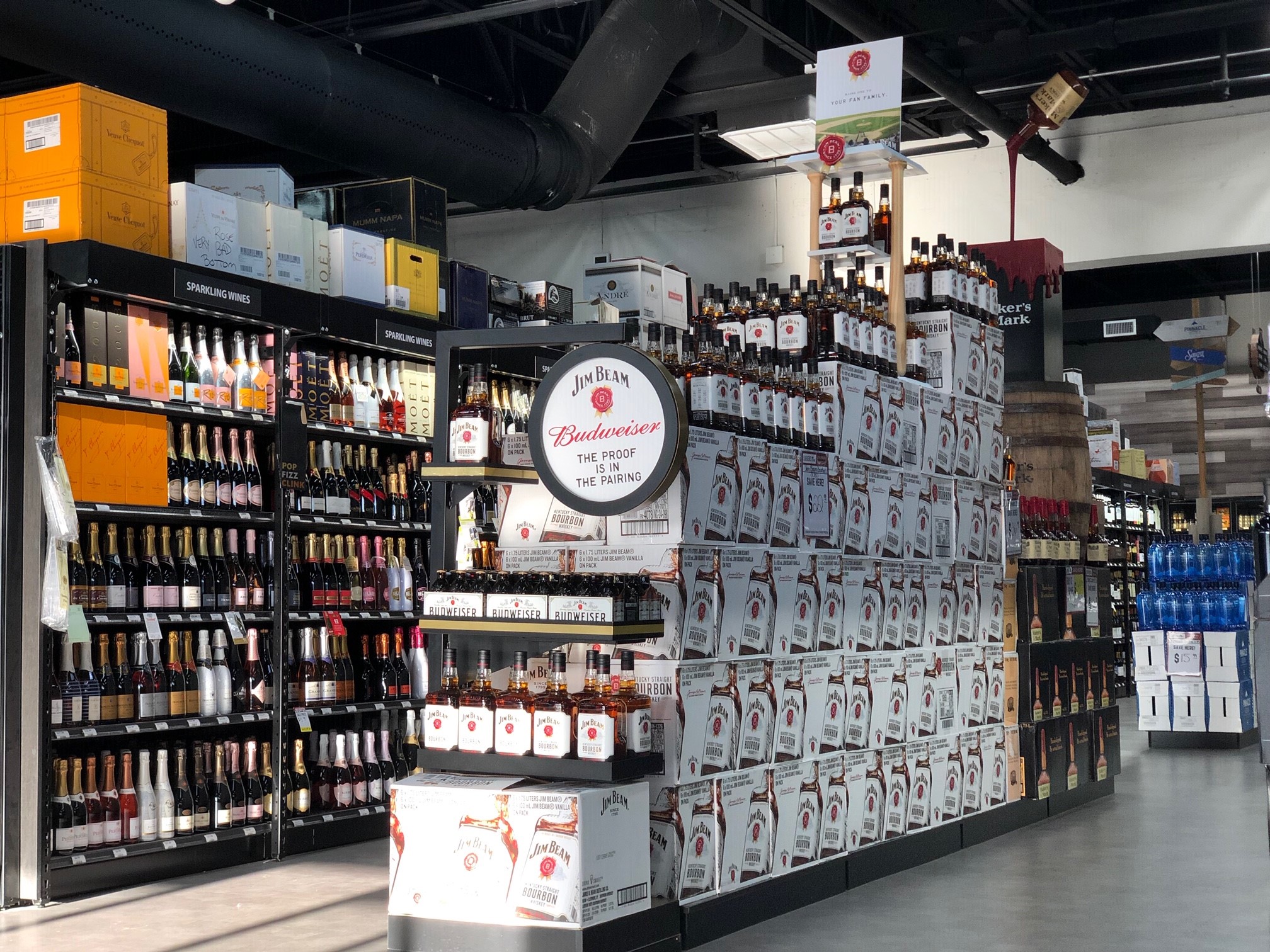 Jim Beam Budweiser Train Inspired Metal Display