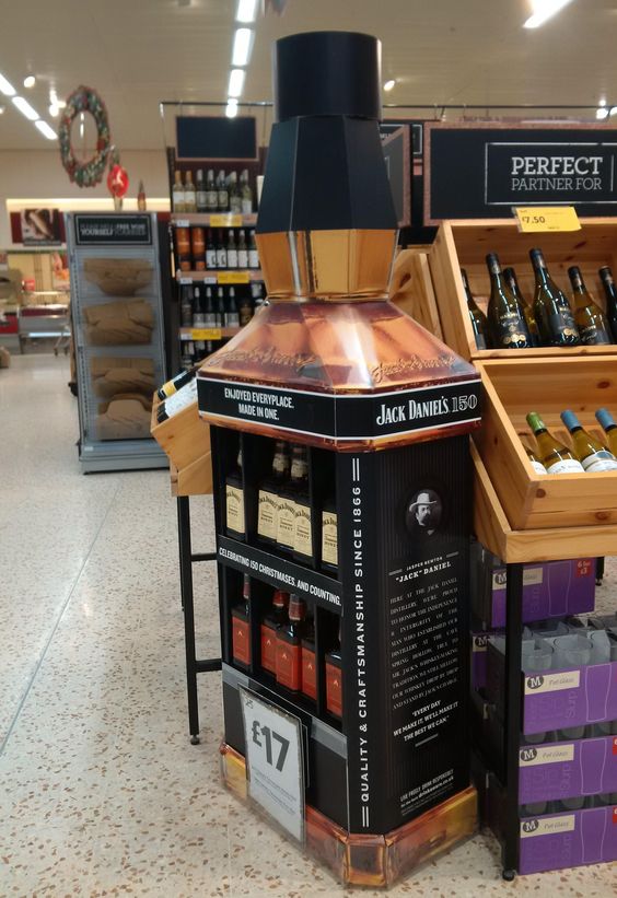 Jack Daniels Corrugated Bottle Display