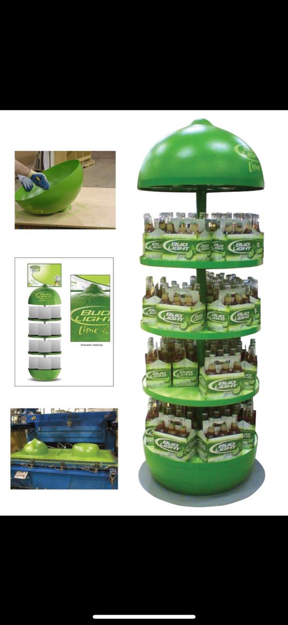 Bud Light Lime Shape Shelf Display