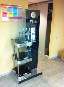 Veda Vodka Metal Floor Display