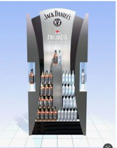 Jack Daniel’s Finlandia Metal Whiskey Display