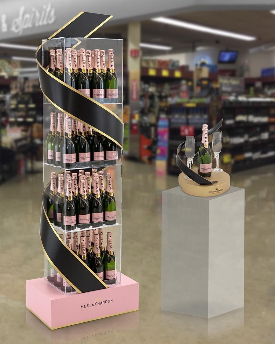 Moet Champagne Acrylic Display