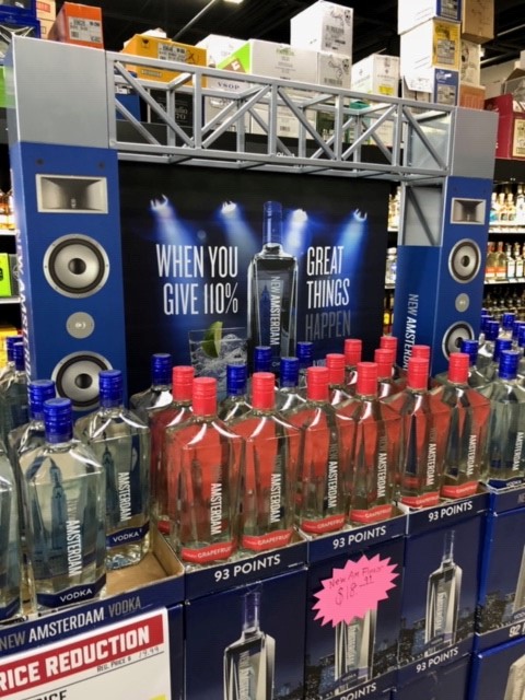 New Amsterdam Vodka Metal Display