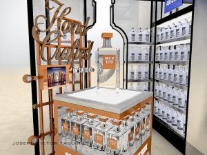 Absolut Elyx Mass Metal Display