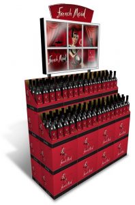 French Maid Wine Case Stacker Display