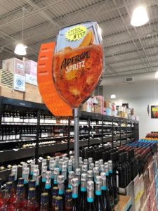 Aperol Wine Glass Metal Pole Topper