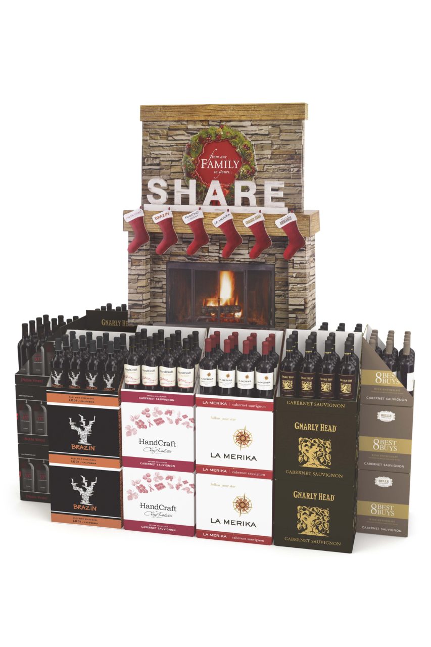 Wine Holiday Corrugated Display