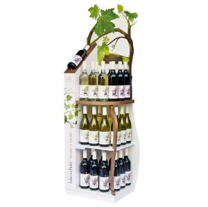 Wine Wood Floor Display