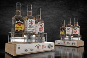 Jim Beam Wood and Metal Bottle Glorifier