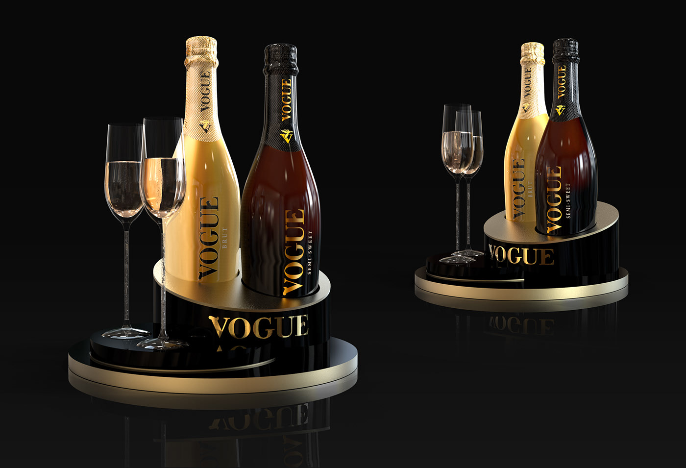 Bottle Pedestal Display